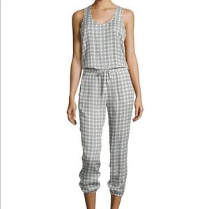 Theory Loretan jumpsuit, Apparent plaid georgette